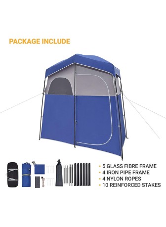 Portable Double Shower Tent