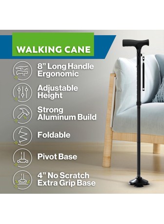 Lightweight Aluminum Alloy Folding Trekking Stick