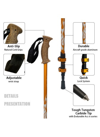 Three-Section Telescopic Trekking Poles Three-Section Telescopic Trekking Poles