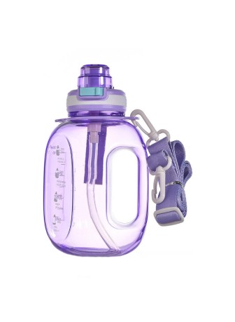Large Capacity Outdoor Straw Water Bottle